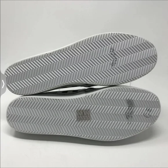 NWT Alice and Olivia striped leather Platform leather slide sneakers - Picture 7 of 7